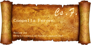 Csepella Ferenc névjegykártya